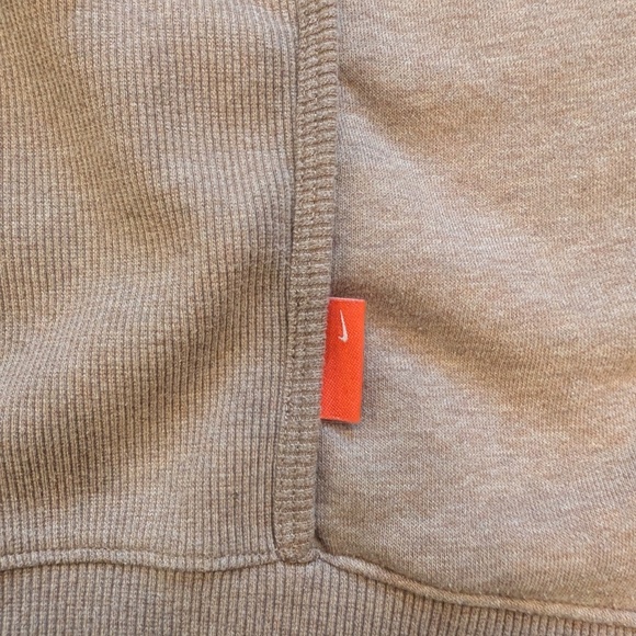 Nike Cropped Hoodie Women's Small Heather Brown Fleece Training Pullover - Picture 7 of 11